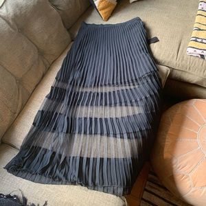 Free People Bowery Sheer pleated skirt